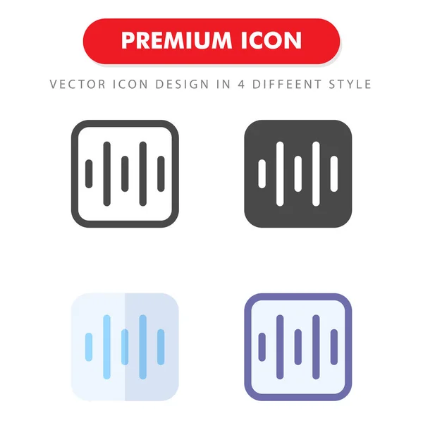 Sound Beat Icon Pack Isoliert Auf Weißem Hintergrund Für Ihr — Stockvektor