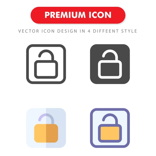 Icon Pack Auf Weißem Hintergrund Freischalten Für Ihr Websitedesign Logo — Stockvektor