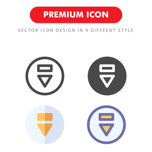 Ner Ikon Pack Isolerad Vit Bakgrund För Din Webbplats Design — Stock vektor
