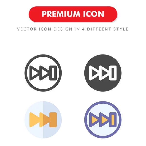 Forward Icon Pack Isoliert Auf Weißem Hintergrund Für Ihr Websitedesign — Stockvektor