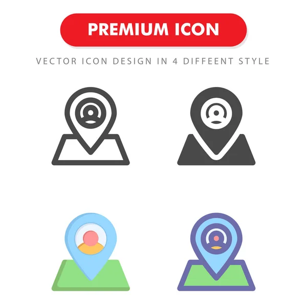 Location Icon Pack Isoliert Auf Weißem Hintergrund Für Ihr Websitedesign — Stockvektor