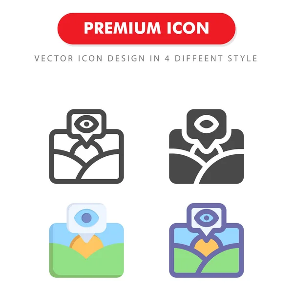 Bild Ansicht Icon Pack Isoliert Auf Weißem Hintergrund Für Ihr — Stockvektor