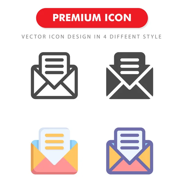 Mail Icon Pack Isoliert Auf Weißem Hintergrund Für Ihr Websitedesign — Stockvektor