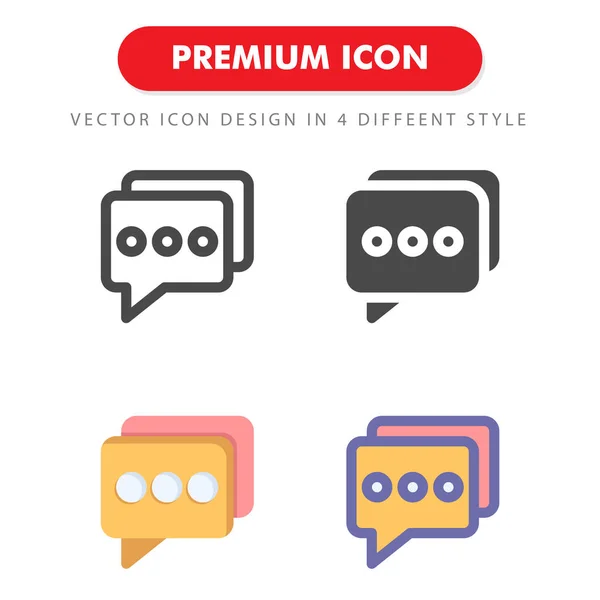 Bubble Chat Icon Pack Isoliert Auf Weißem Hintergrund Für Ihr — Stockvektor