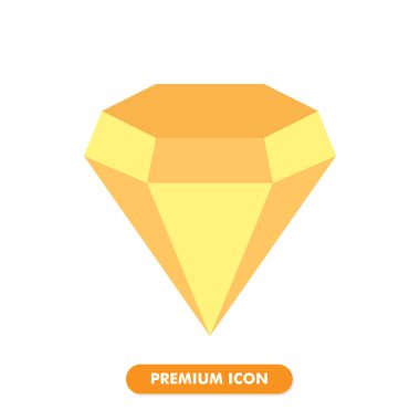 Beyaz arkaplanda elmas simgesi izole edildi. Web sitesi tasarımın için, logo, uygulama, UI. Vektör grafik çizimi ve düzenlenebilir felç. EPS 10.