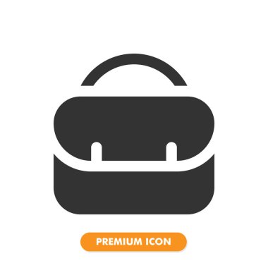 Beyaz arkaplanda izole edilmiş evrak çantası simgesi. Web sitesi tasarımın için, logo, uygulama, UI. Vektör grafik çizimi ve düzenlenebilir felç. EPS 10.