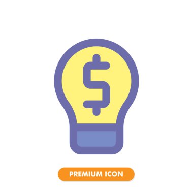 Beyaz arkaplanda izole edilmiş bir fikir simgesi. Web sitesi tasarımın için, logo, uygulama, UI. Vektör grafik çizimi ve düzenlenebilir felç. EPS 10.