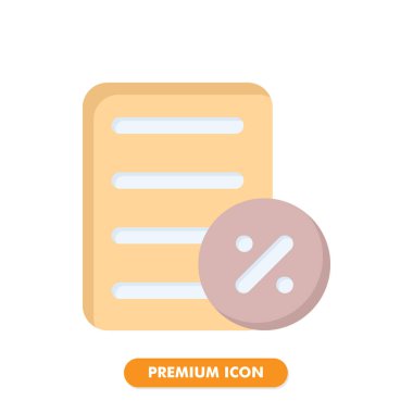 Beyaz arkaplanda bir fatura simgesi izole edildi. Web sitesi tasarımın için, logo, uygulama, UI. Vektör grafik çizimi ve düzenlenebilir felç. EPS 10.