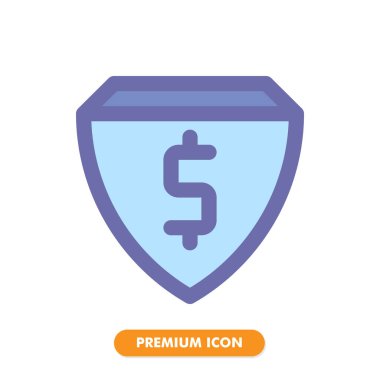 Beyaz arkaplanda kalkan simgesi izole edildi. Web sitesi tasarımın için, logo, uygulama, UI. Vektör grafik çizimi ve düzenlenebilir felç. EPS 10.
