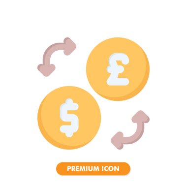 Değişim simgesi beyaz arkaplanda izole edildi. Web sitesi tasarımın için, logo, uygulama, UI. Vektör grafik çizimi ve düzenlenebilir felç. EPS 10.