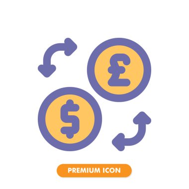 Değişim simgesi beyaz arkaplanda izole edildi. Web sitesi tasarımın için, logo, uygulama, UI. Vektör grafik çizimi ve düzenlenebilir felç. EPS 10.