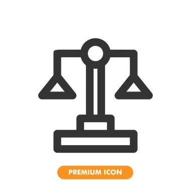 Beyaz arkaplanda denge simgesi izole edildi. Web sitesi tasarımın için, logo, uygulama, UI. Vektör grafik çizimi ve düzenlenebilir felç. EPS 10.