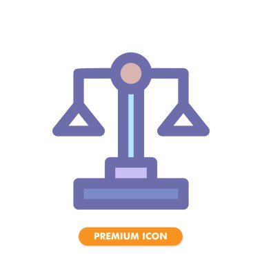 Beyaz arkaplanda denge simgesi izole edildi. Web sitesi tasarımın için, logo, uygulama, UI. Vektör grafik çizimi ve düzenlenebilir felç. EPS 10.