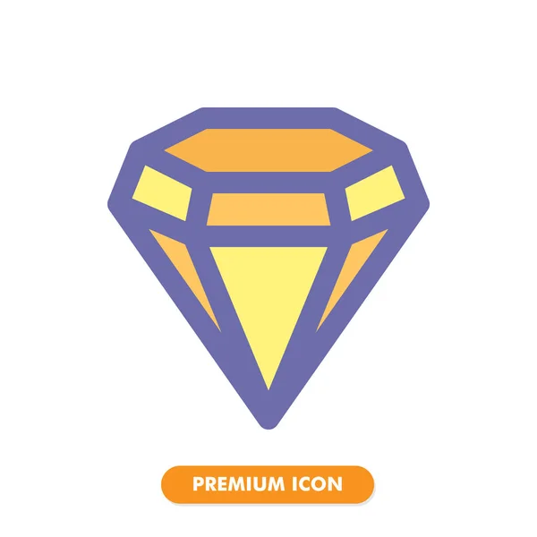 Beyaz arkaplanda elmas simgesi izole edildi. Web sitesi tasarımın için, logo, uygulama, UI. Vektör grafik çizimi ve düzenlenebilir felç. EPS 10.
