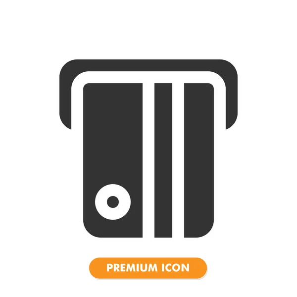 Иконка Банкомата Изолирована Белом Фоне Дизайна Вашего Сайта Логотипа Приложения — стоковый вектор