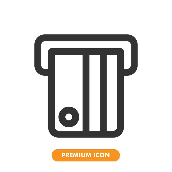 Иконка Банкомата Изолирована Белом Фоне Дизайна Вашего Сайта Логотипа Приложения — стоковый вектор