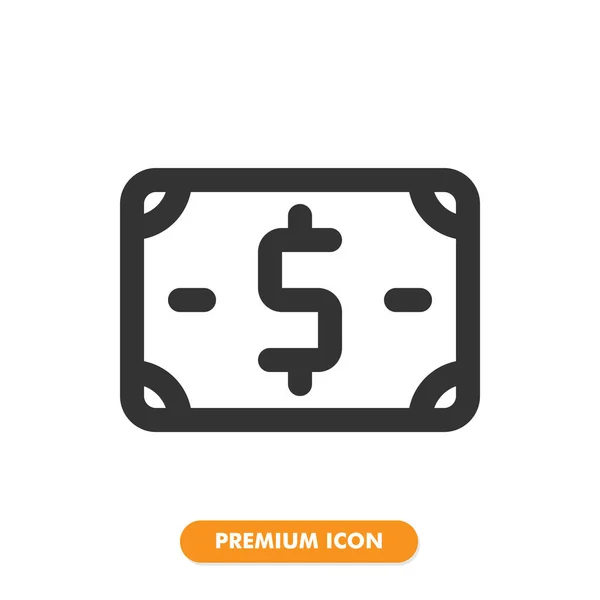 Geld Symbol Isoliert Auf Weißem Hintergrund Für Ihr Websitedesign Logo — Stockvektor