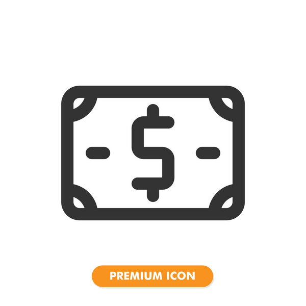 money icon isolated on white background. for your web site design, logo, app, UI. Vector graphics illustration and editable stroke. EPS 10.