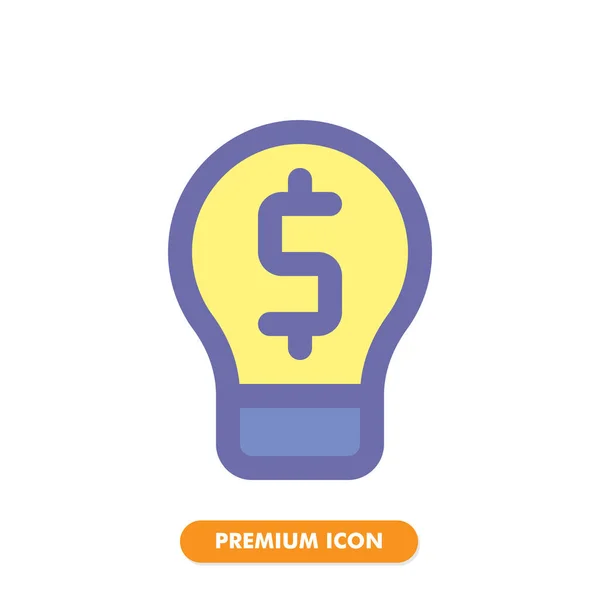 Иконка Идеи Белом Фоне Дизайна Вашего Сайта Логотипа Приложения Пользовательского — стоковый вектор