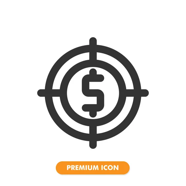 Zielsymbol Isoliert Auf Weißem Hintergrund Für Ihr Websitedesign Logo App — Stockvektor