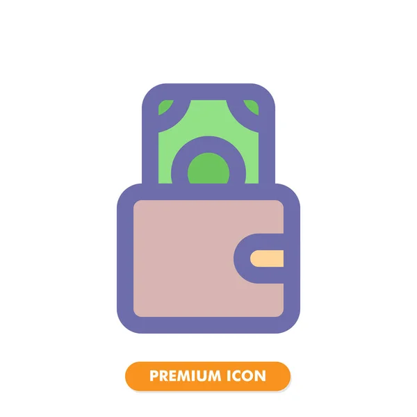 Brieftasche Symbol Isoliert Auf Weißem Hintergrund Für Ihr Websitedesign Logo — Stockvektor