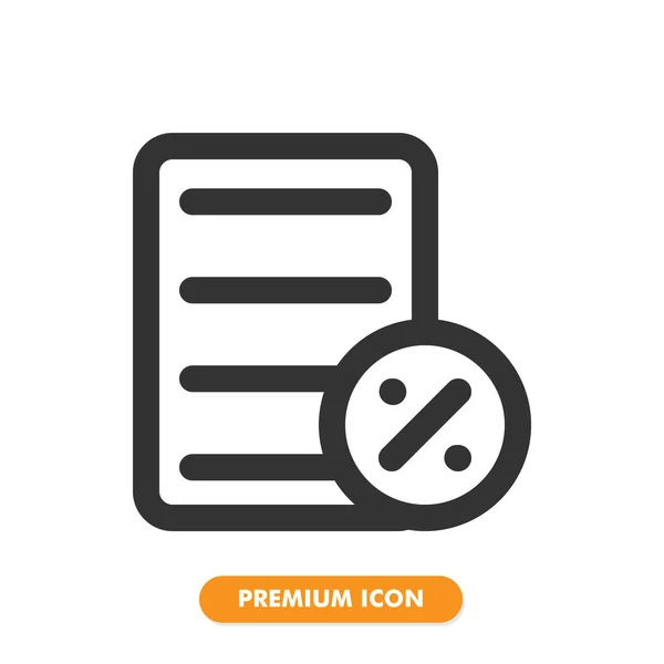 Quittungssymbol Isoliert Auf Weißem Hintergrund Für Ihr Websitedesign Logo App — Stockvektor