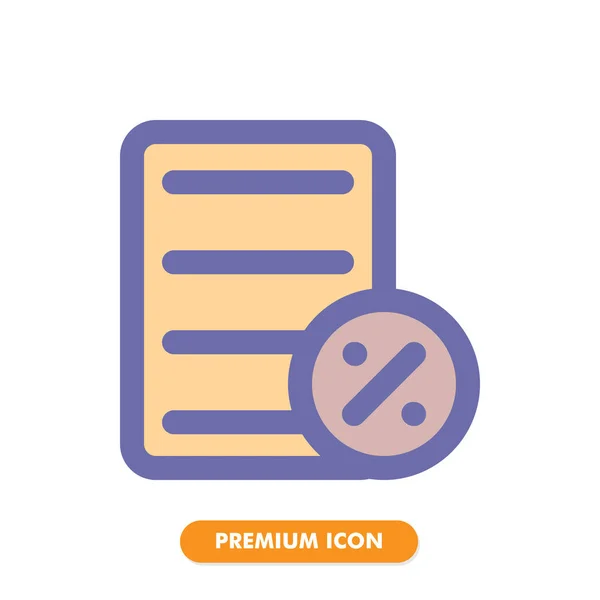 Quittungssymbol Isoliert Auf Weißem Hintergrund Für Ihr Websitedesign Logo App — Stockvektor