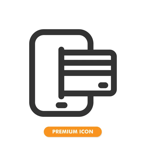 信用卡支付图标隔离在白色背景 为您的网站设计 应用程序 用户界面 矢量图形说明和可编辑笔划 Eps — 图库矢量图片