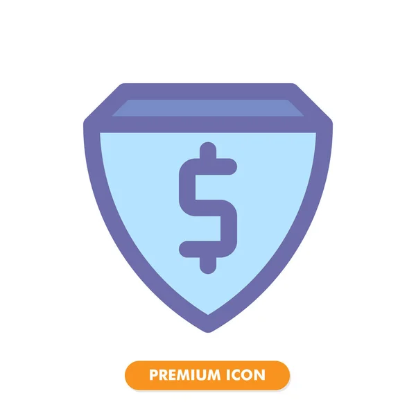 Beyaz arkaplanda kalkan simgesi izole edildi. Web sitesi tasarımın için, logo, uygulama, UI. Vektör grafik çizimi ve düzenlenebilir felç. EPS 10.