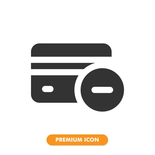 Blockieren Kreditkartensymbol Isoliert Auf Weißem Hintergrund Für Ihr Websitedesign Logo — Stockvektor