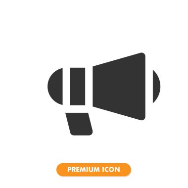 megafon simgesi paketi beyaz arkaplanda izole edildi. Web sitesi tasarımın için, logo, uygulama, UI. Vektör grafik çizimi ve düzenlenebilir felç. EPS 10.