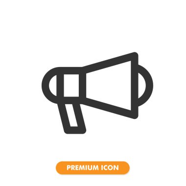 megafon simgesi paketi beyaz arkaplanda izole edildi. Web sitesi tasarımın için, logo, uygulama, UI. Vektör grafik çizimi ve düzenlenebilir felç. EPS 10.