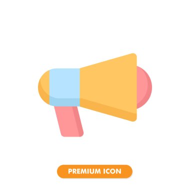 megafon simgesi paketi beyaz arkaplanda izole edildi. Web sitesi tasarımın için, logo, uygulama, UI. Vektör grafik çizimi ve düzenlenebilir felç. EPS 10.
