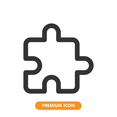 Beyaz arkaplanda bulmaca simgesi paketi izole edildi. Web sitesi tasarımın için, logo, uygulama, UI. Vektör grafik çizimi ve düzenlenebilir felç. EPS 10.