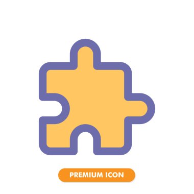 Beyaz arkaplanda bulmaca simgesi paketi izole edildi. Web sitesi tasarımın için, logo, uygulama, UI. Vektör grafik çizimi ve düzenlenebilir felç. EPS 10.