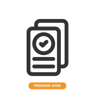 belge simgesi beyaz arkaplanda izole edildi. Web sitesi tasarımın için, logo, uygulama, UI. Vektör grafik çizimi ve düzenlenebilir felç. EPS 10.