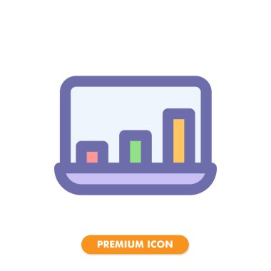 Grafik simgesi beyaz arkaplanda izole edildi. Web sitesi tasarımın için, logo, uygulama, UI. Vektör grafik çizimi ve düzenlenebilir felç. EPS 10.