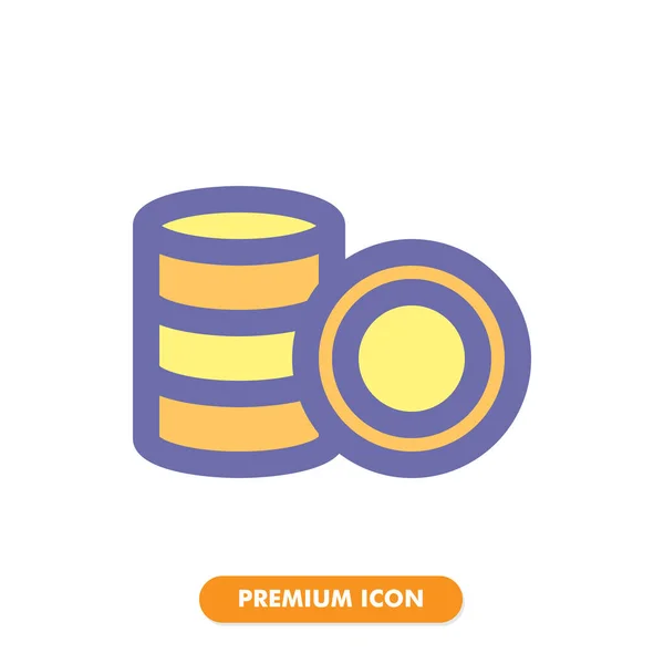 Bozuk para ikonu paketi beyaz arkaplanda izole edildi. Web sitesi tasarımın için, logo, uygulama, UI. Vektör grafik çizimi ve düzenlenebilir felç. EPS 10.