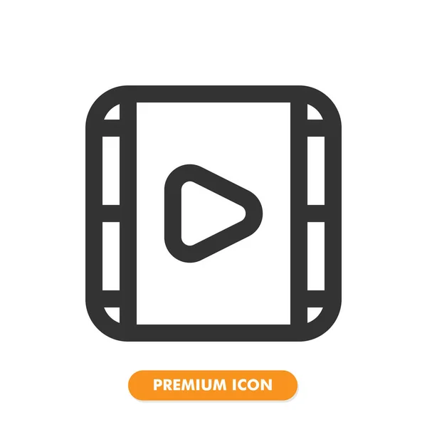 Beyaz arkaplanda izole edilmiş video pazarlama simgesi paketi. Web sitesi tasarımın için, logo, uygulama, UI. Vektör grafik çizimi ve düzenlenebilir felç. EPS 10.