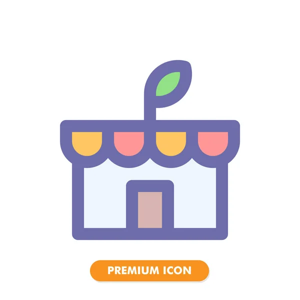 Paquete Iconos Tienda Aislado Sobre Fondo Blanco Para Diseño Sitio — Vector de stock