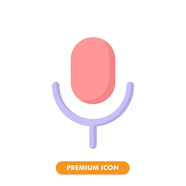 Mikrofonikonpakke Isolert Hvit Bakgrunn Nettstedets Design Logo App Illustrasjon Vektorgrafikk – stockvektor