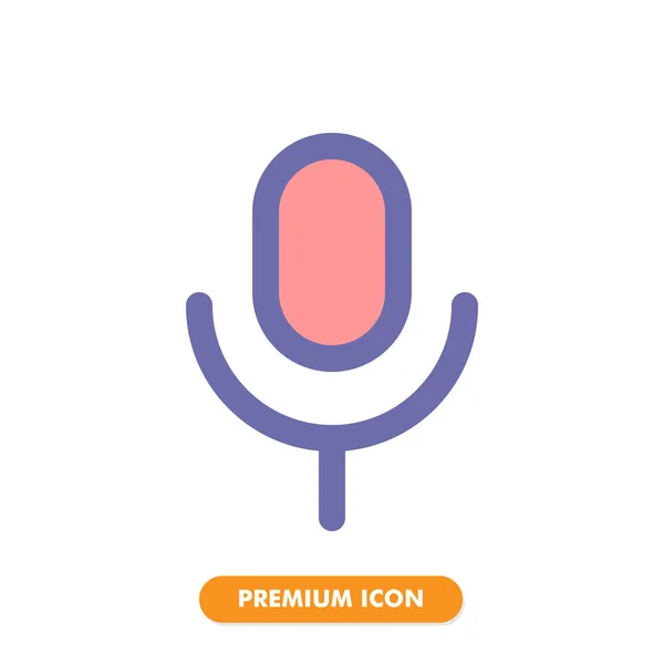 Mikrofonikonpakke Isolert Hvit Bakgrunn Nettstedets Design Logo App Illustrasjon Vektorgrafikk – stockvektor