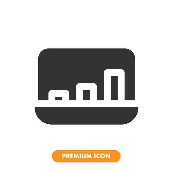 Ikona Grafu Izolowana Białym Tle Projekt Strony Internetowej Logo Aplikacja — Wektor stockowy