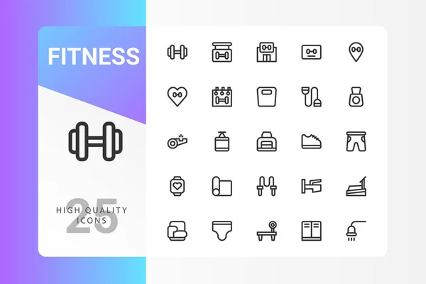 Icona Fitness Pack Tuo Sito Web Design Logo App Illustrazione — Vettoriale Stock