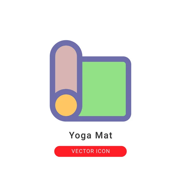 Значок Циновки Yoga Заполненном Цветовом Стиле Вашего Дизайна Сайта Логотипа — стоковый вектор