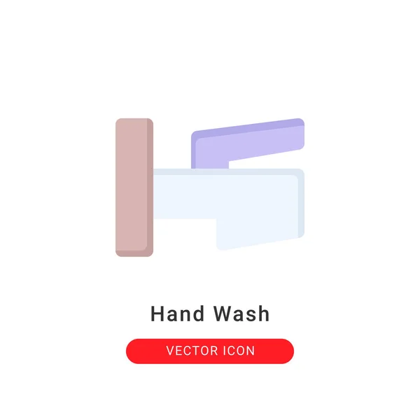 Ícone Lavagem Mão Estilo Plano Para Design Logotipo Seu Site — Vetor de Stock