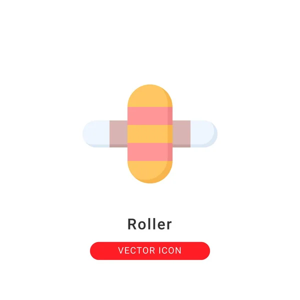 Ícone Fitness Rolo Estilo Plano Para Design Logotipo Seu Site — Vetor de Stock