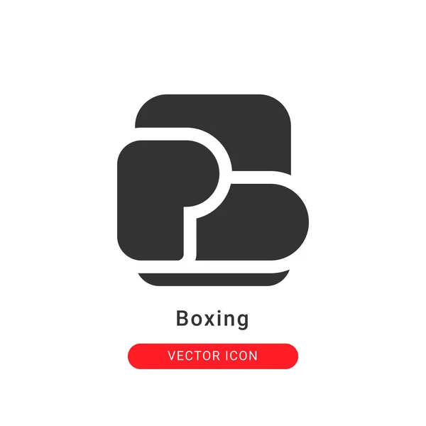 Guante Boxeo Icono Estilo Glifo Para Diseño Logotipo Sitio Web — Vector de stock