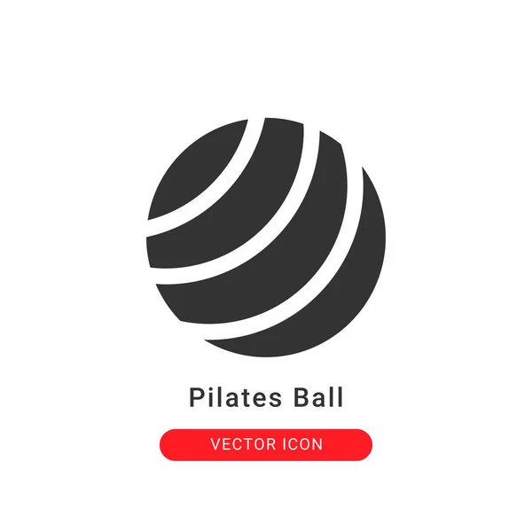 Pilates Ícone Bola Estilo Glifo Para Design Logotipo Seu Site — Vetor de Stock