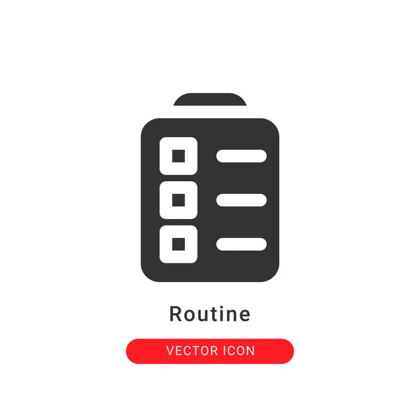 Ícone Rotina Estilo Glifo Para Design Logotipo Seu Site Ilustração — Vetor de Stock